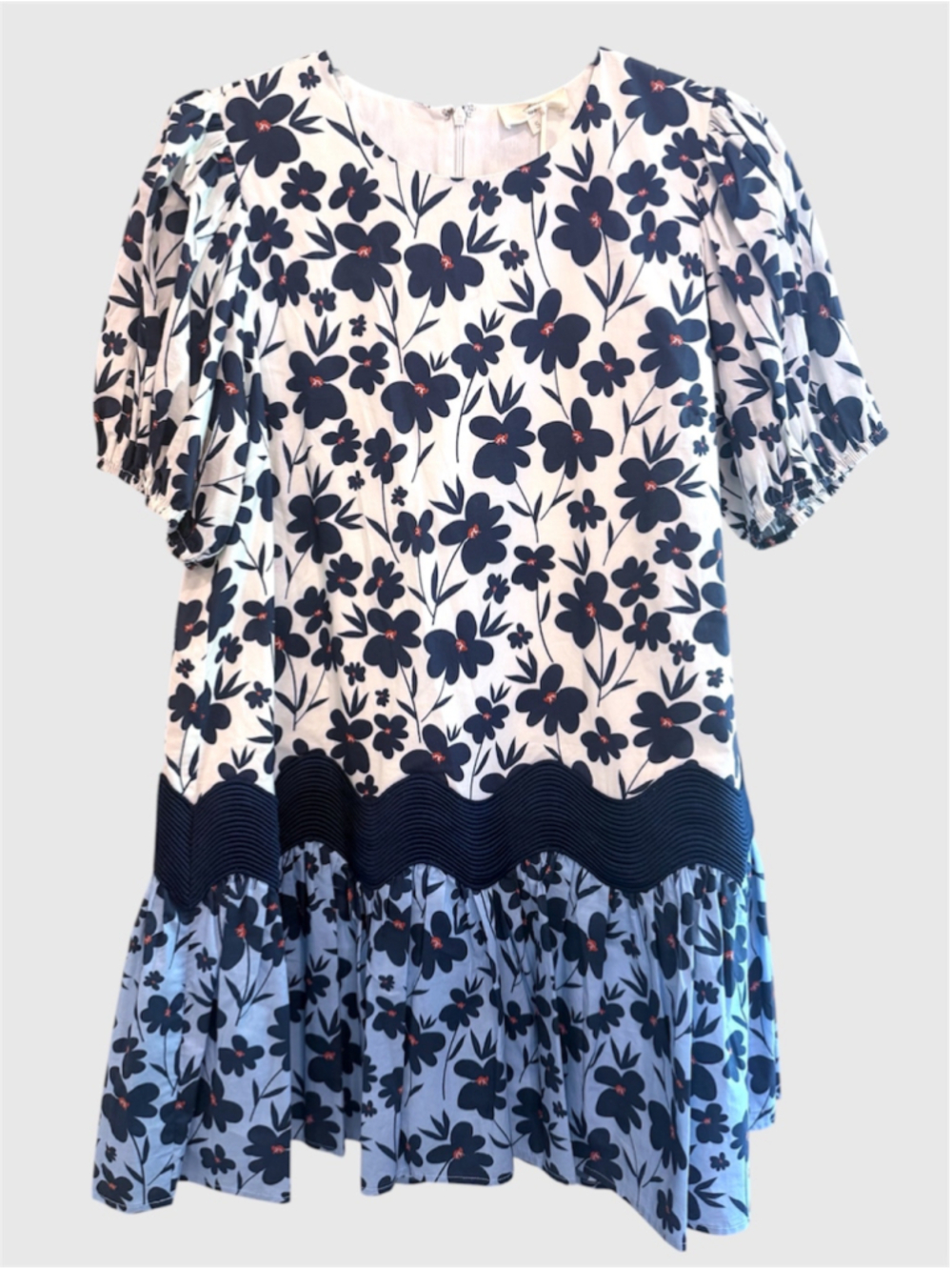 Women’s Entro Puff Sleeve Floral Print Mini Dress Size S